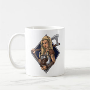 Caneca De Café Mulher Norse Viking Warrior
