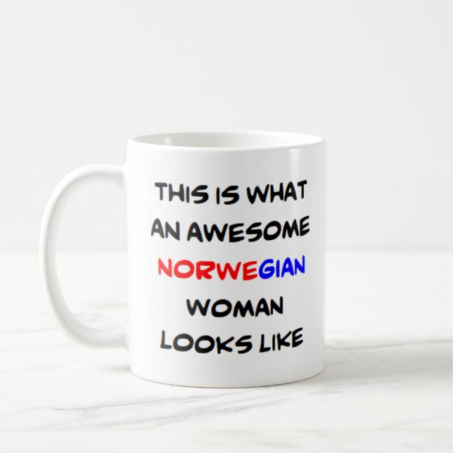 Caneca De Café mulher norueguesa, incrível (Esquerda)