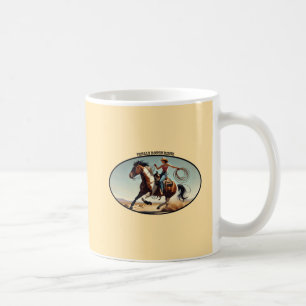 Caneca De Café Mulher Ocidental Cowgirl em um Cavalo com um URM d