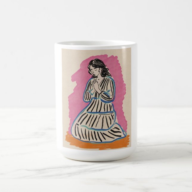 Caneca De Café Mulher Orando (Centro)
