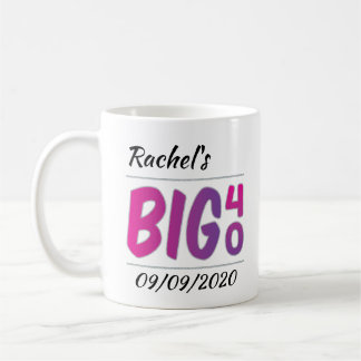 Caneca De Café Mulher Personalizada "Big 40" Mug