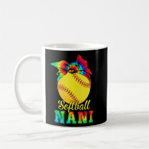 Caneca De Café Mulher Softball Nani Tie Dye Softball da mãe