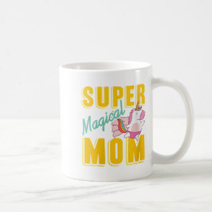 Caneca De Café Mulher Super Magia Mãe Rainbow Unicorn Hero Wero
