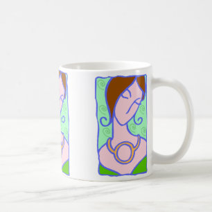 Caneca De Café Mulher Taurus 1920 com símbolo verde