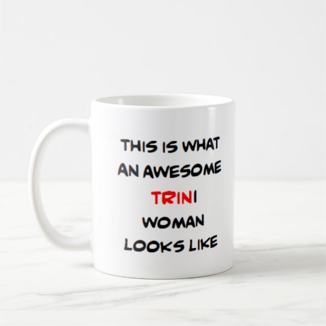 Caneca De Café mulher trini, incrível (Esquerda)