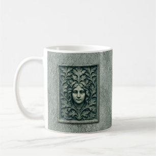 Caneca De Café Mulher Verde - Pedra