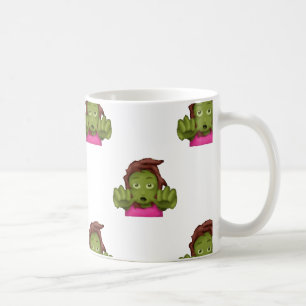 Caneca De Café mulher zombie emoji