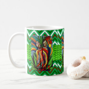 Caneca De Café Mulheres Africanas - Cenoura Verde Chevron Mug
