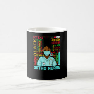Caneca De Café Mulheres Afro-Americanas Enfermeira Orto Negra His