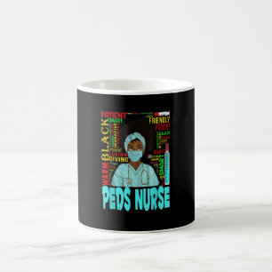 Caneca De Café Mulheres Afro-Americanas Enfermeira Peds Negra His
