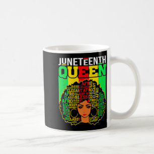 Caneca De Café mulheres afro engraçadas melanina juneteenth rainh