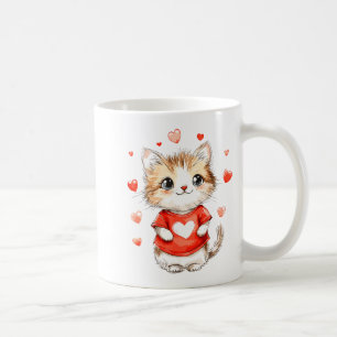 Caneca De Café Mulheres Amantes de Gatos Coração Garotas Gatinhas