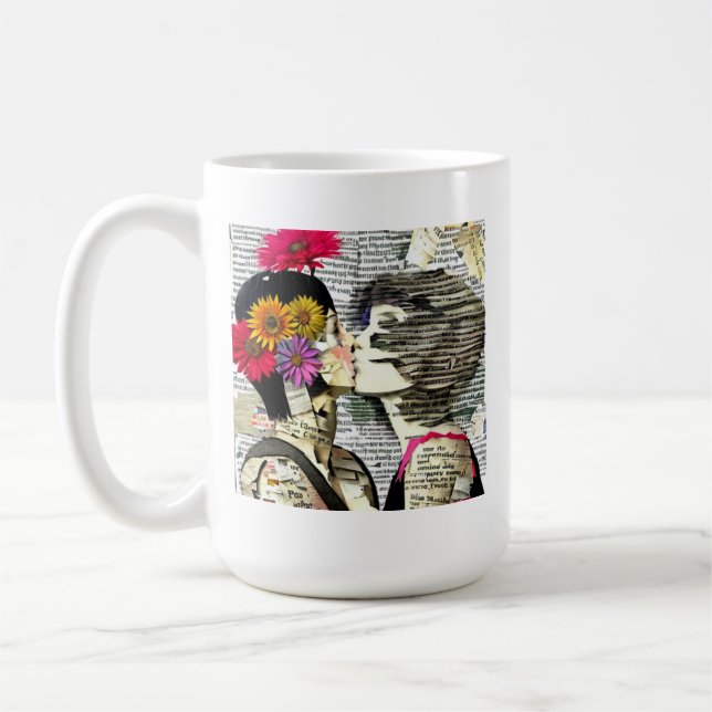 Caneca De Café Mulheres Apaixonadas | Beijo Orgulho (Esquerda)