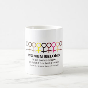 Caneca De Café Mulheres Belong Justiça Ruth Bader Ginsburg Cotaçã