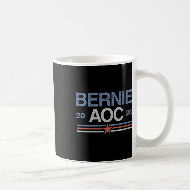 Caneca De Café Mulheres Bernie Sanders E Aoc V-neck (Direita)