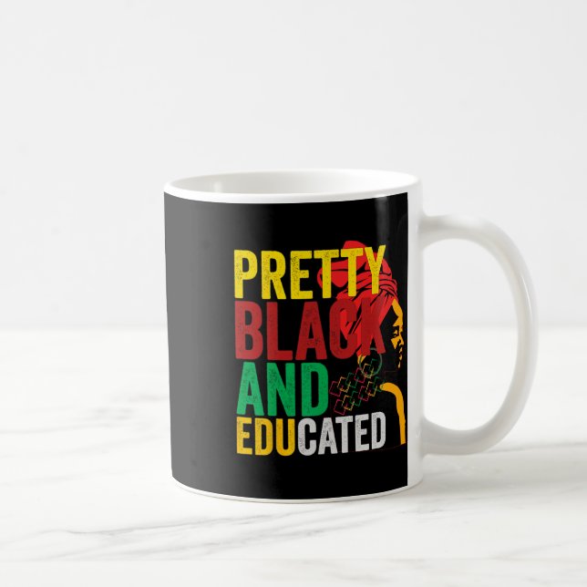 Caneca De Café Mulheres Bonitas Negras E Educadas Negras Afro-Ame (Direita)