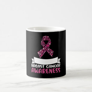 Caneca De Café Mulheres com Sensibilização para o Cancer da Fita 