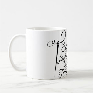 Caneca De Café Mulheres Costuram Muito Tecido Pouco Tempo Costura