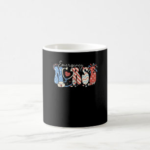 Caneca De Café Mulheres de 4 de Julho Estetoscópio Patriótico Eme