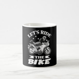 Caneca De Café Mulheres de bicicleta de motocicleta vendem ideias