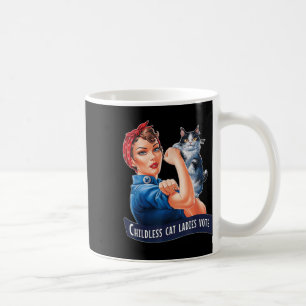 Caneca De Café Mulheres De Gato Sem Filhos Votam Roise As Mulhere