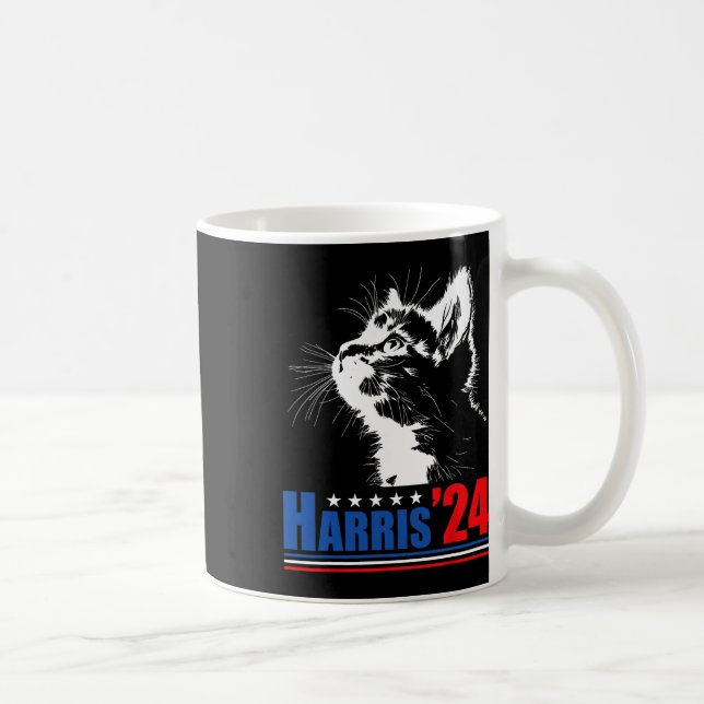 Caneca De Café Mulheres De Gato Sem Fios Para Kamala Harris 24 Us (Direita)