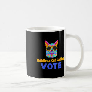 Caneca De Café Mulheres de Gato Sem Fios Votam Azul