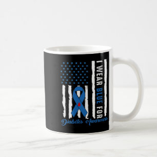 Caneca De Café Mulheres Diabetes Conscientes de Teto Diabetes Azu