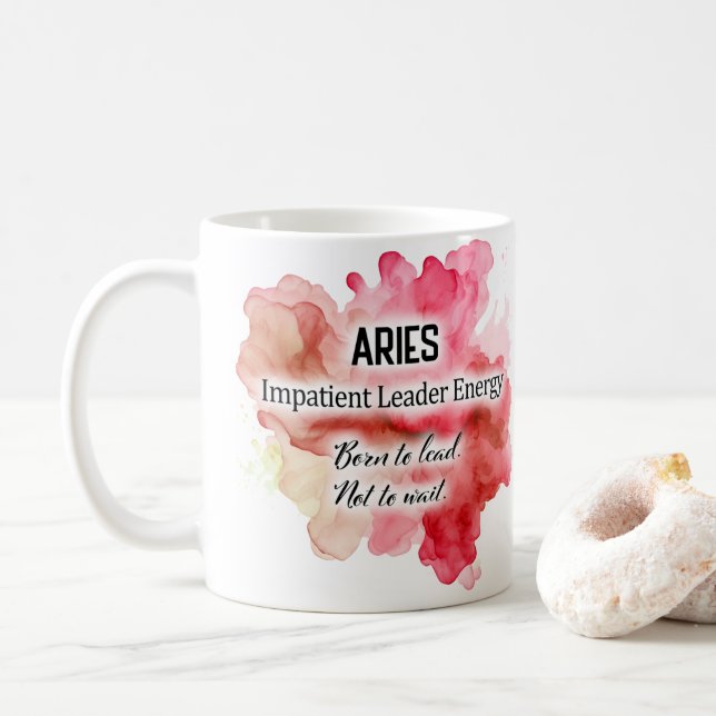 Caneca De Café Mulheres do Zodíaco, Áries (Com Donut)