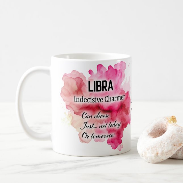Caneca De Café Mulheres do Zodíaco, Libra (Com Donut)