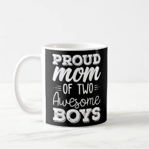 Caneca De Café Mulheres Dois Mãe de 2 Meninos Dia de as mães 65