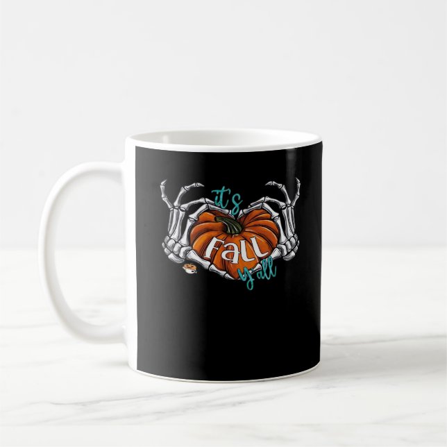 Caneca De Café Mulheres é outono Vocês todos Pumpkin Gnomo Árvore (Esquerda)