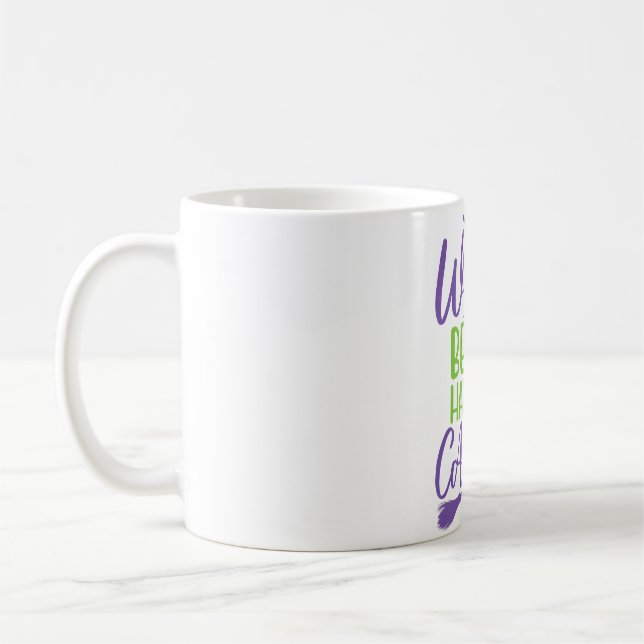 Caneca De Café Mulheres Engraçadas Bruxas Felizes Bruxas de Hallo (Esquerda)