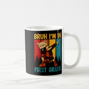 Caneca De Café Mulheres Engraçadas Dabbing Cat Bruh Eu estou no 1
