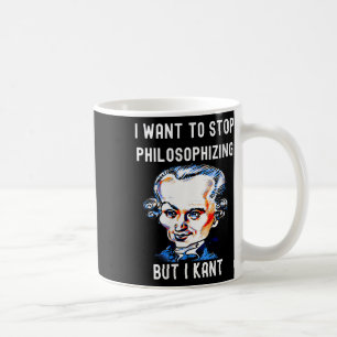 Caneca De Café Mulheres Engraçado Eu Quero Parar de Filosofar Mas