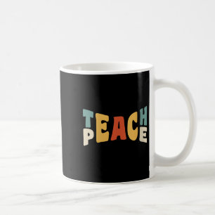 Caneca De Café Mulheres Ensinam Paz Retro Professora Motivacional