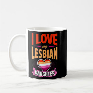 Caneca De Café Mulheres Eu Amo Minha Filha Lésbica Orgulhosa Lgbt