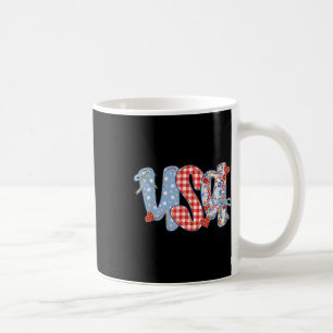 Caneca De Café Mulheres EUA Coquette Laço Patriótico Boho Floral 