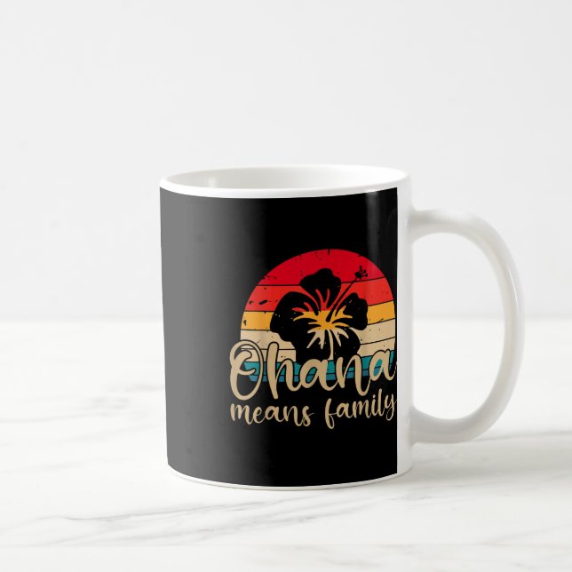 Caneca De Café Mulheres Havaianas Ohana Significa Praia de Verão  (Direita)