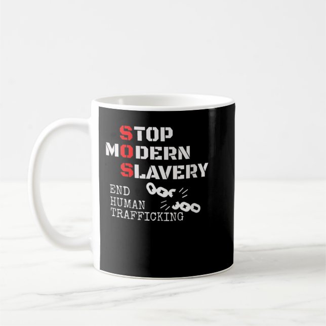 Caneca De Café Mulheres Impedem Escravidão Moderna Acabam Com O T (Esquerda)