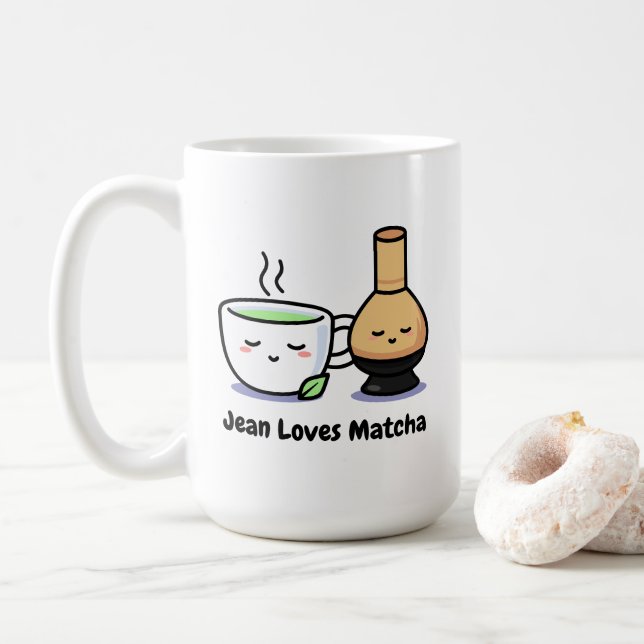 Caneca De Café Mulheres Japonesas Matcha Cute Cartoon Teacup (Com Donut)