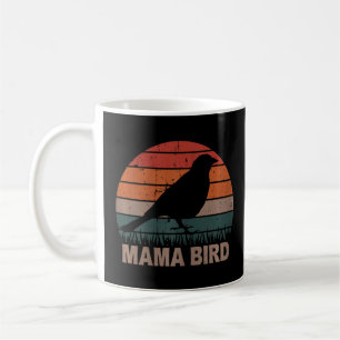 Caneca De Café Mulheres Mama Pássaro Mãe Mãe Mãe Pássaros Retro P