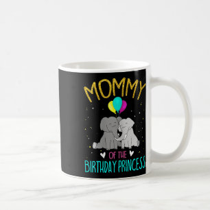 Caneca De Café Mulheres Mamãe Do Aniversário Princesa Elefante Na