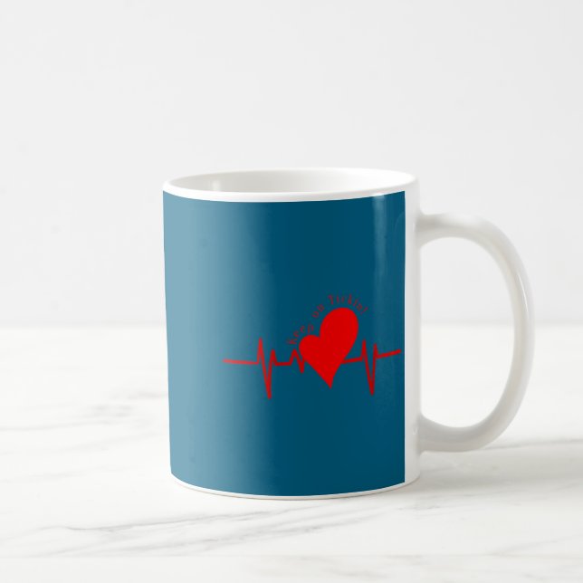 Caneca De Café Mulheres Mantenham-se Acionando! Ekg Batimento Car (Direita)