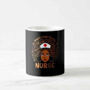 Caneca De Café Mulheres Negras Enfermeira Afro Retro Mês da Histó
