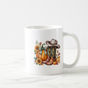 Caneca De Café Mulheres ocidentais abandonam abóboras girassol