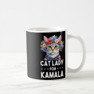Caneca De Café Mulheres Para Kamala Gato Engraçado 2024 President