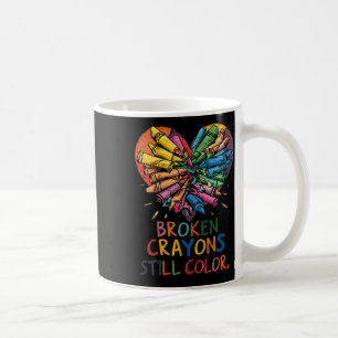Caneca De Café Mulheres Quebraram Crayons Ainda Coloridos Saúde M