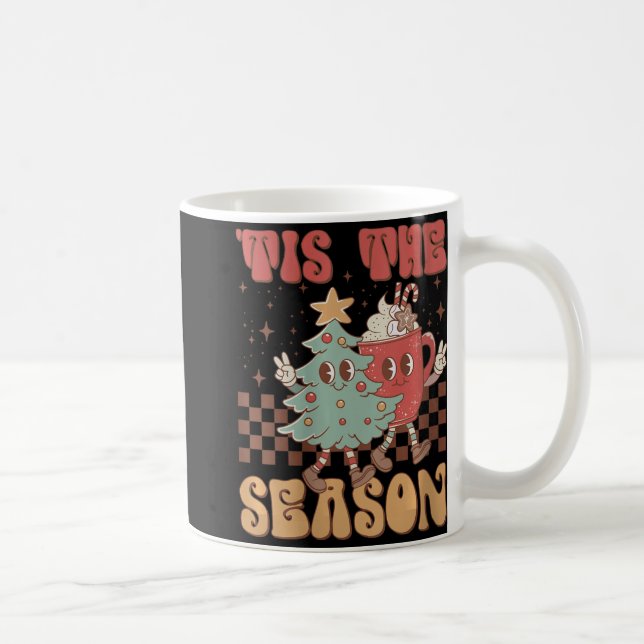 Caneca De Café Mulheres Retro Natal Esta É A Época Natal Tr (Direita)