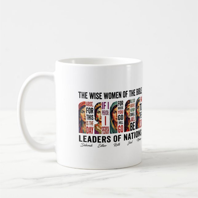 Caneca De Café Mulheres Sábias Líderes da Bíblia (Esquerda)